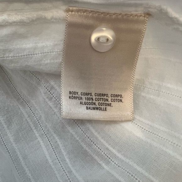 HD White Empire Waist Collared Loose Fit Long Tunic Blouse 6 - Picture 9 of 9